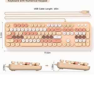 Retro wired keyboard